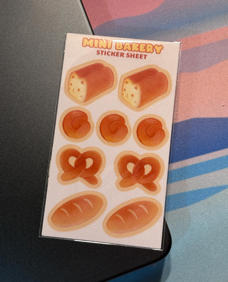 mini bakery sticker sheet
